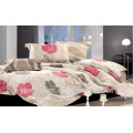 Conjunto de cama de flores grandes, conjunto de ropa de cama algodón, conjunto de ropa de cama fucsia